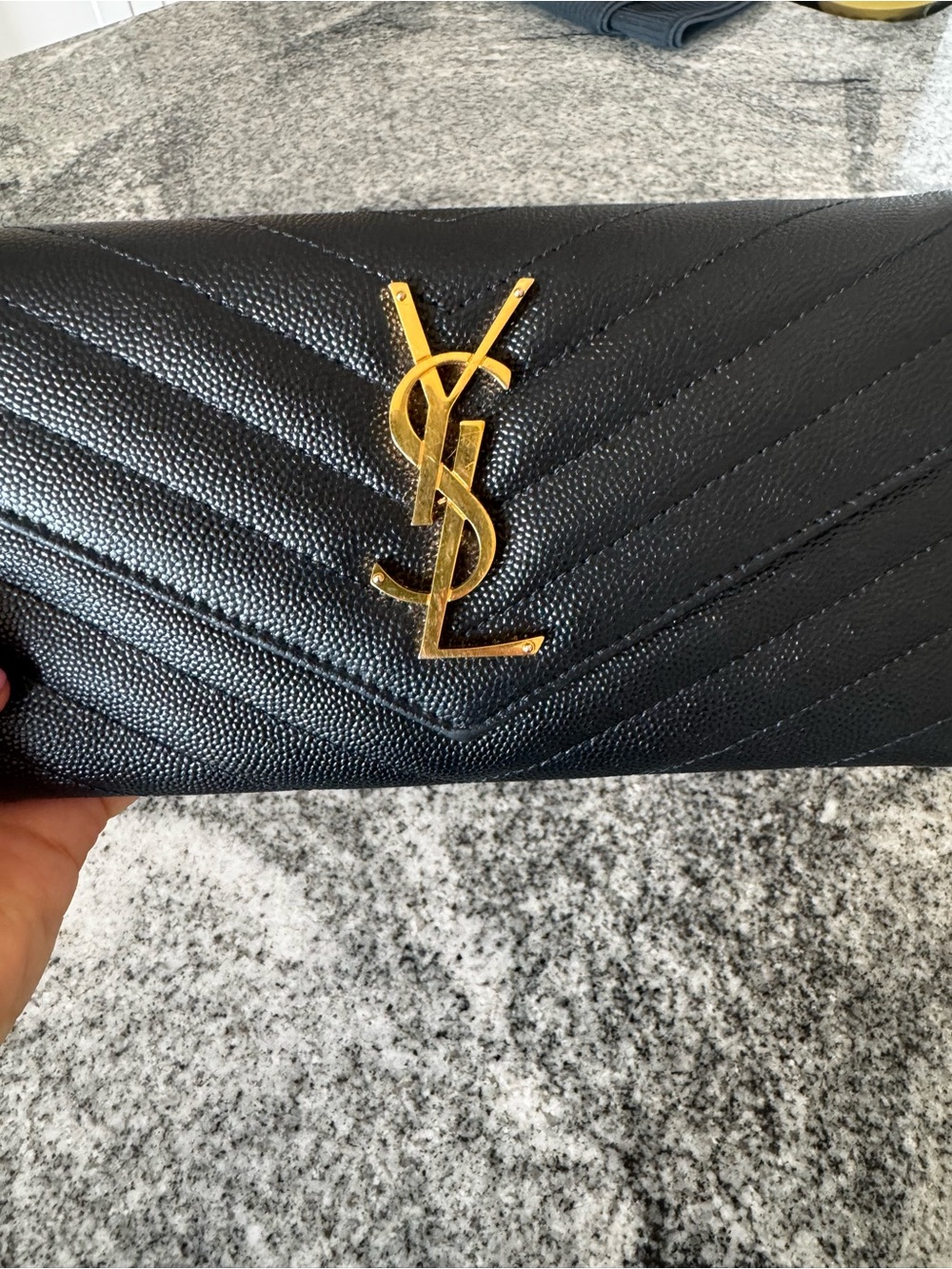 YSL monogramme logo leather flap wallet - Picture 3 of 9